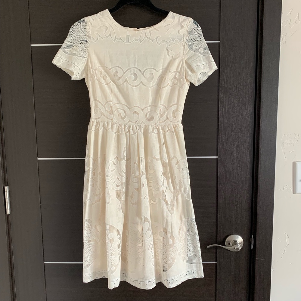 ModCloth cream lace dress